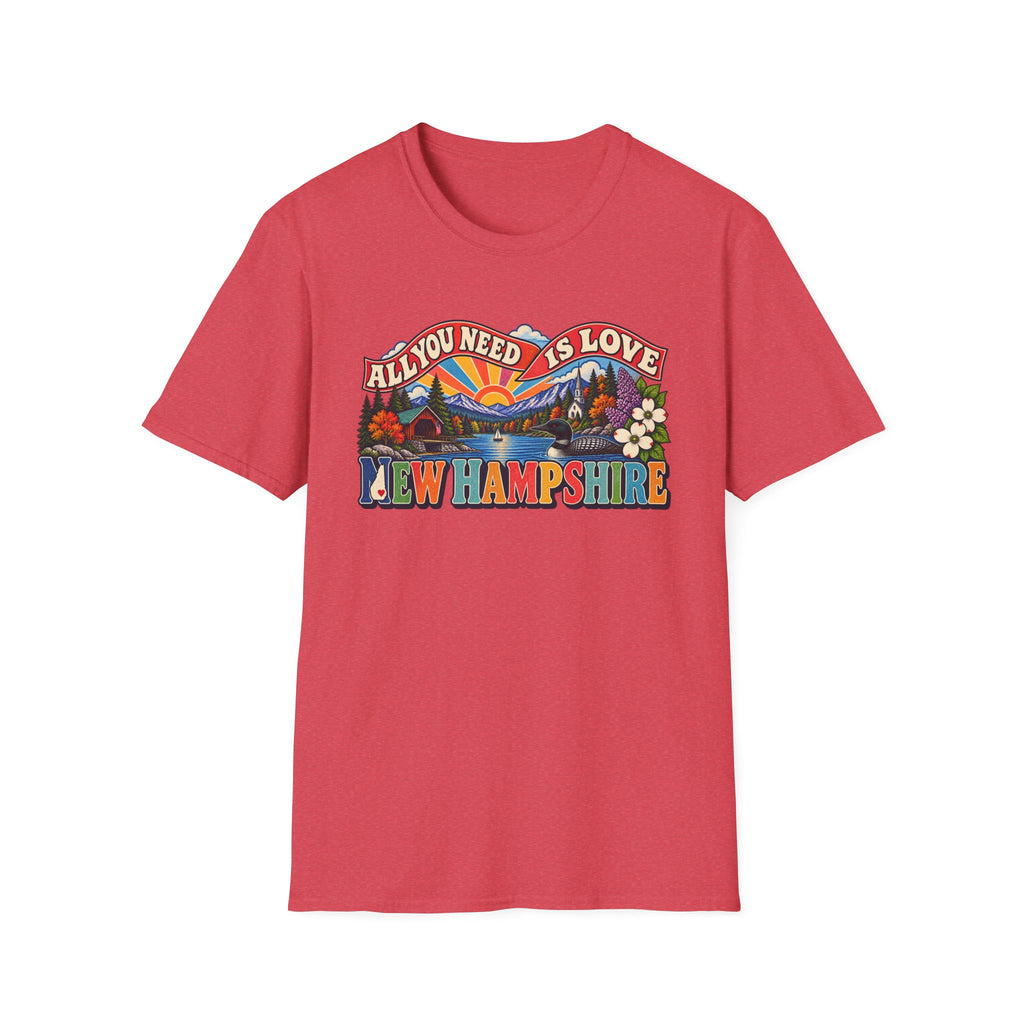 New Hampshire Retro 'All You Need Is Love' T-Shirt