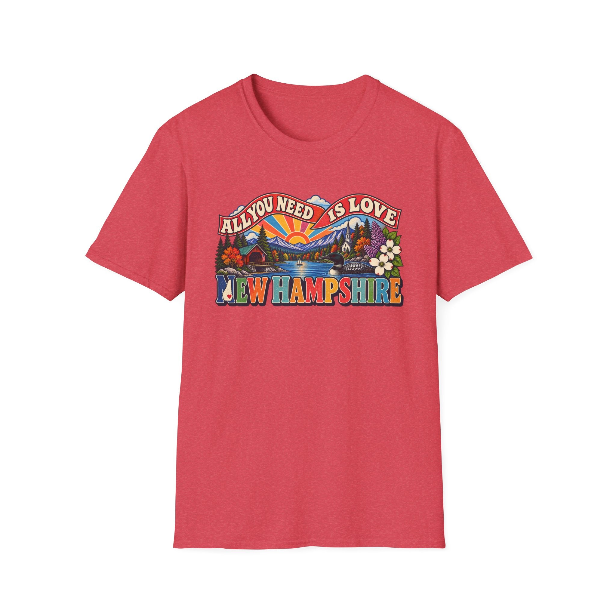 New Hampshire Retro 'All You Need Is Love' T-Shirt