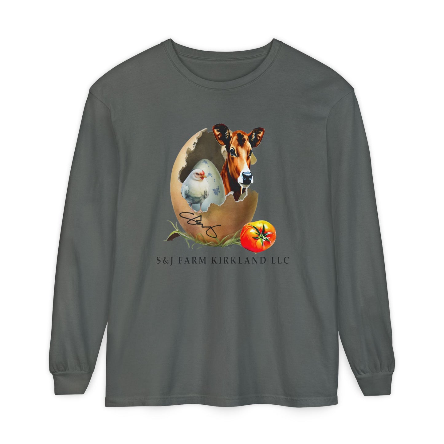 S&J Farm Kirkland LLC - Unisex Garment-dyed Long Sleeve T-Shirt