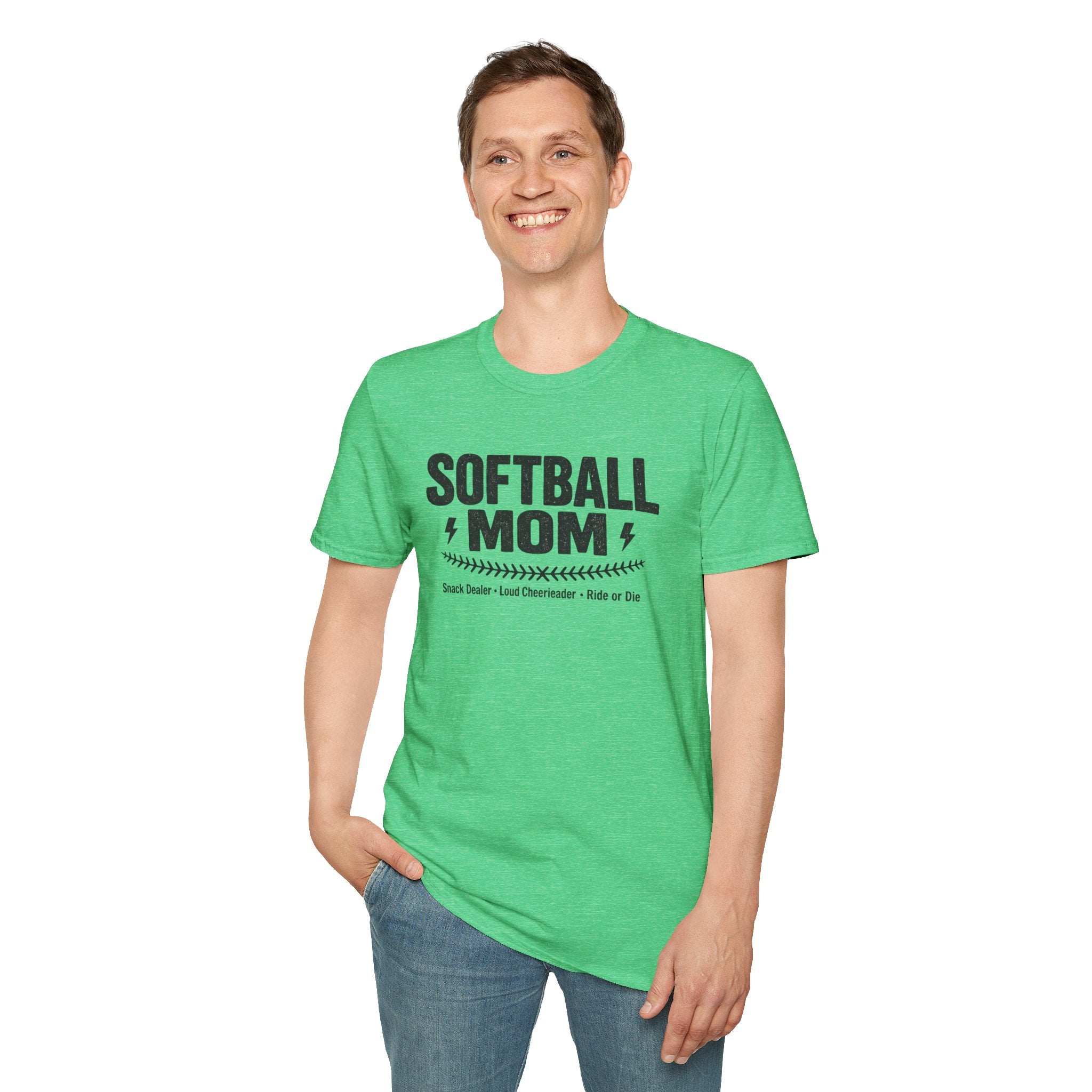 Softball Mom T-Shirt – Proud Softball Mom Tee (Coach, Team Mom Gift)