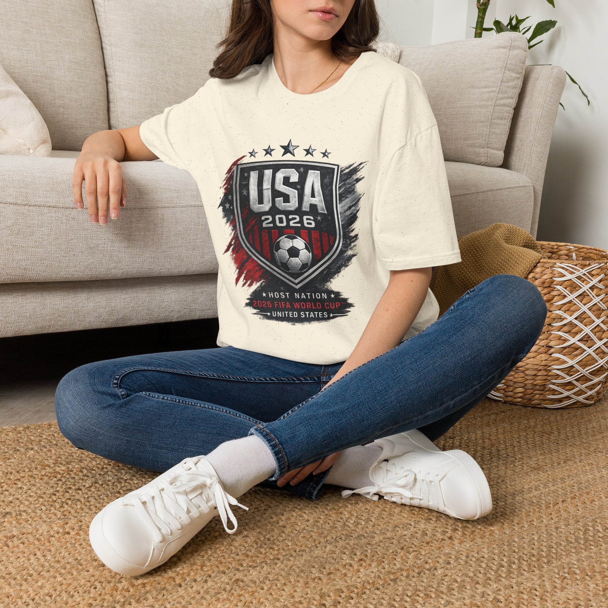 USA 2026 Soccer Shield T‑Shirt — Men’s Women’s American World Cup Supporter Tee