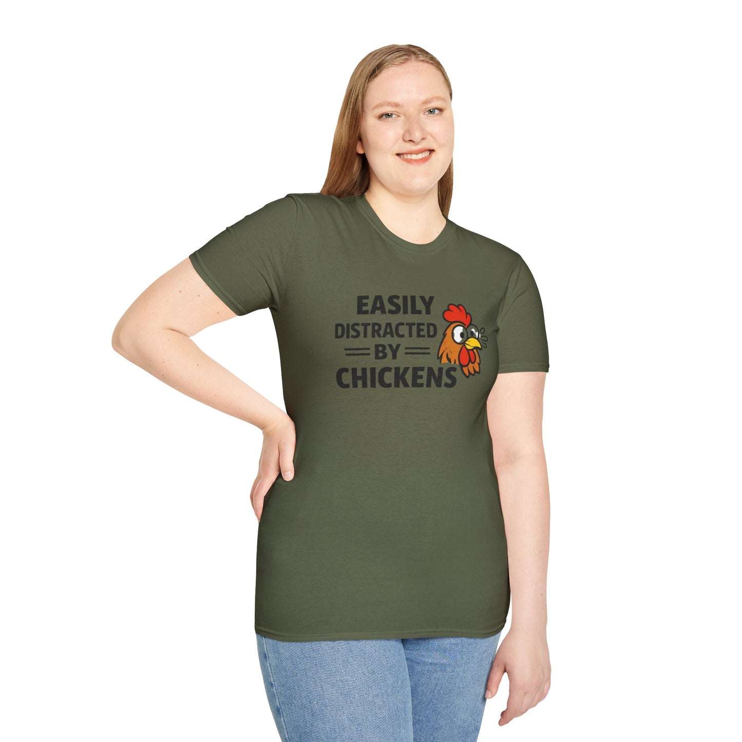 Easily Distracted by Chickens T-Shirt