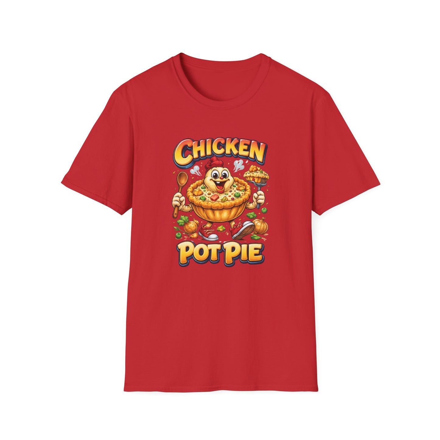 Comical Chicken Pot Pie T-Shirt — Funny Pie Lover Graphic Tee