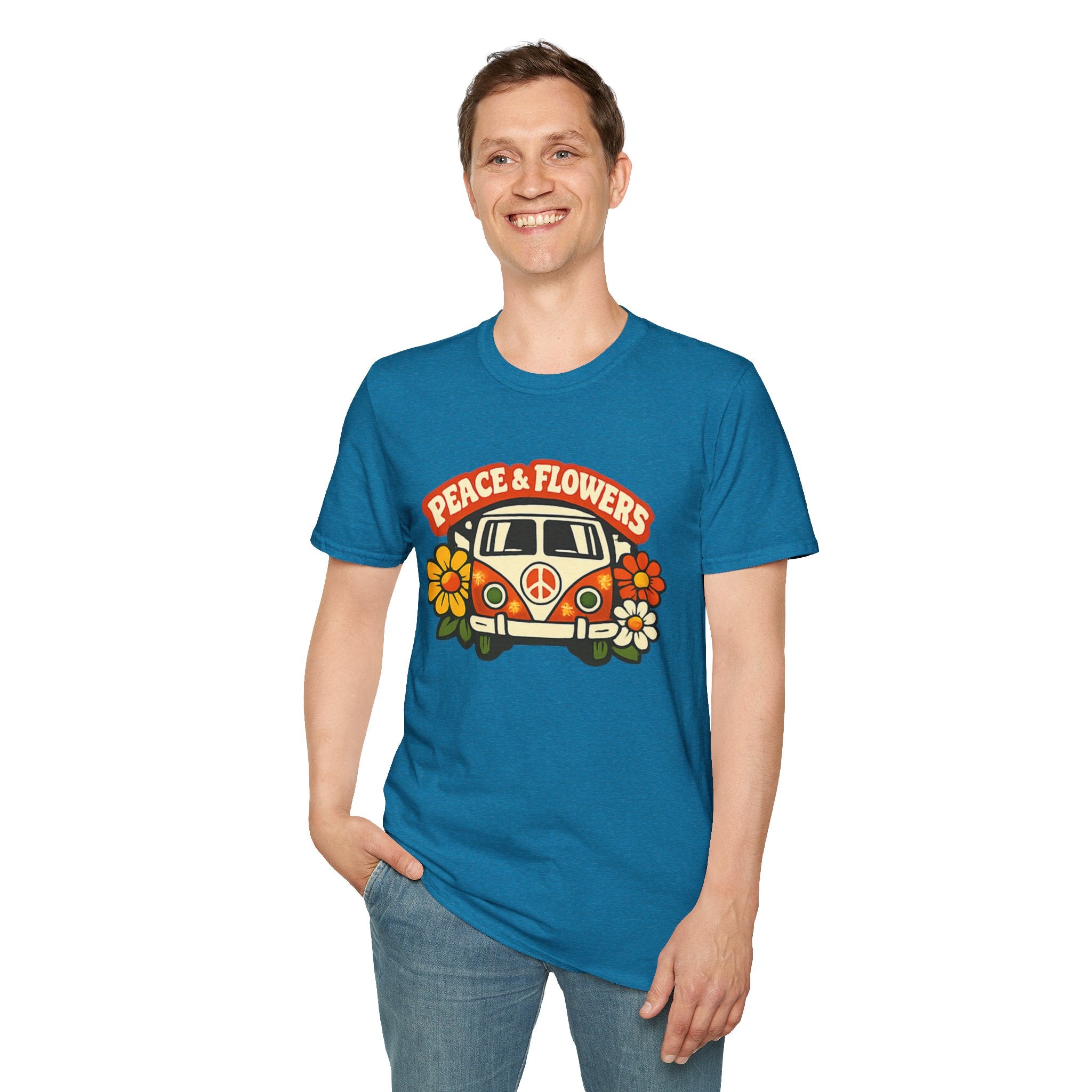 Hippie Van Peace & Flowers T-Shirt