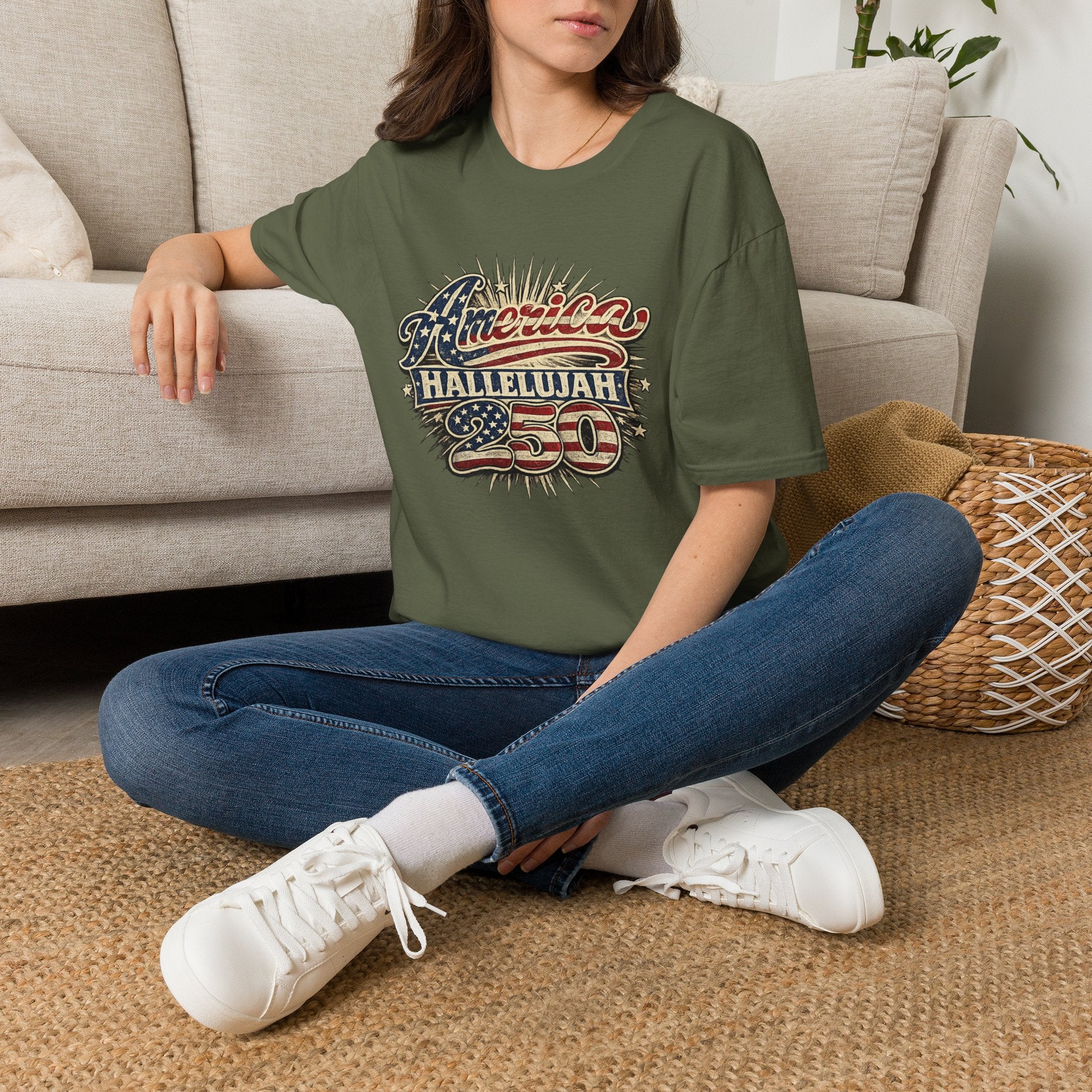 America Hallelujah 250th Anniversary T-Shirt — Vintage Patriotic USA Tee