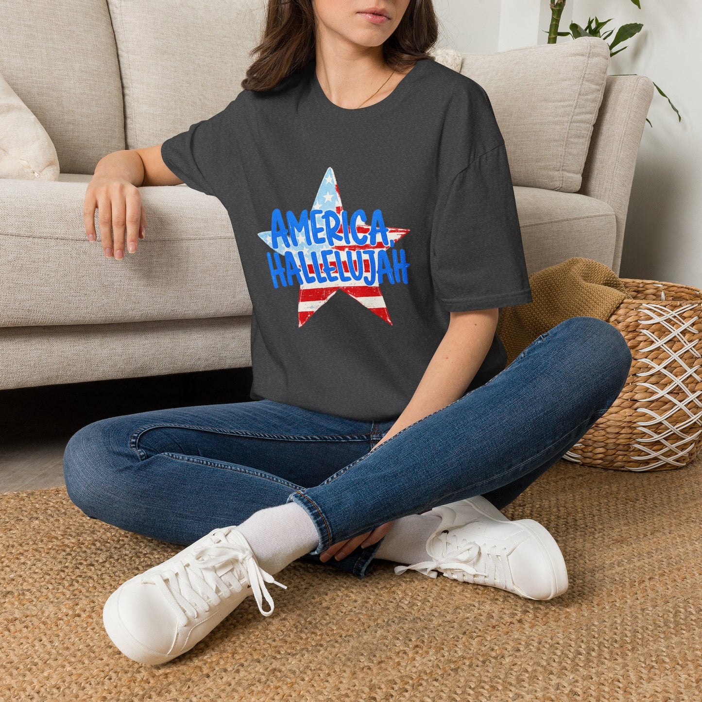 America Hallelujah T-Shirt — Patriotic Fourth of July Star Tee