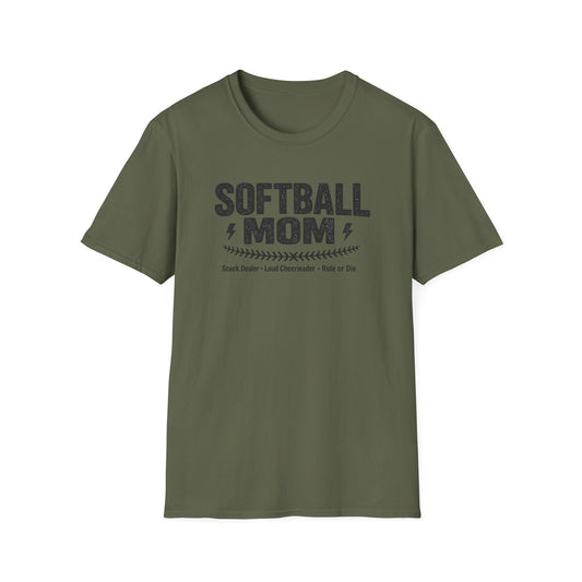 Softball Mom T-Shirt – Proud Softball Mom Tee (Coach, Team Mom Gift)