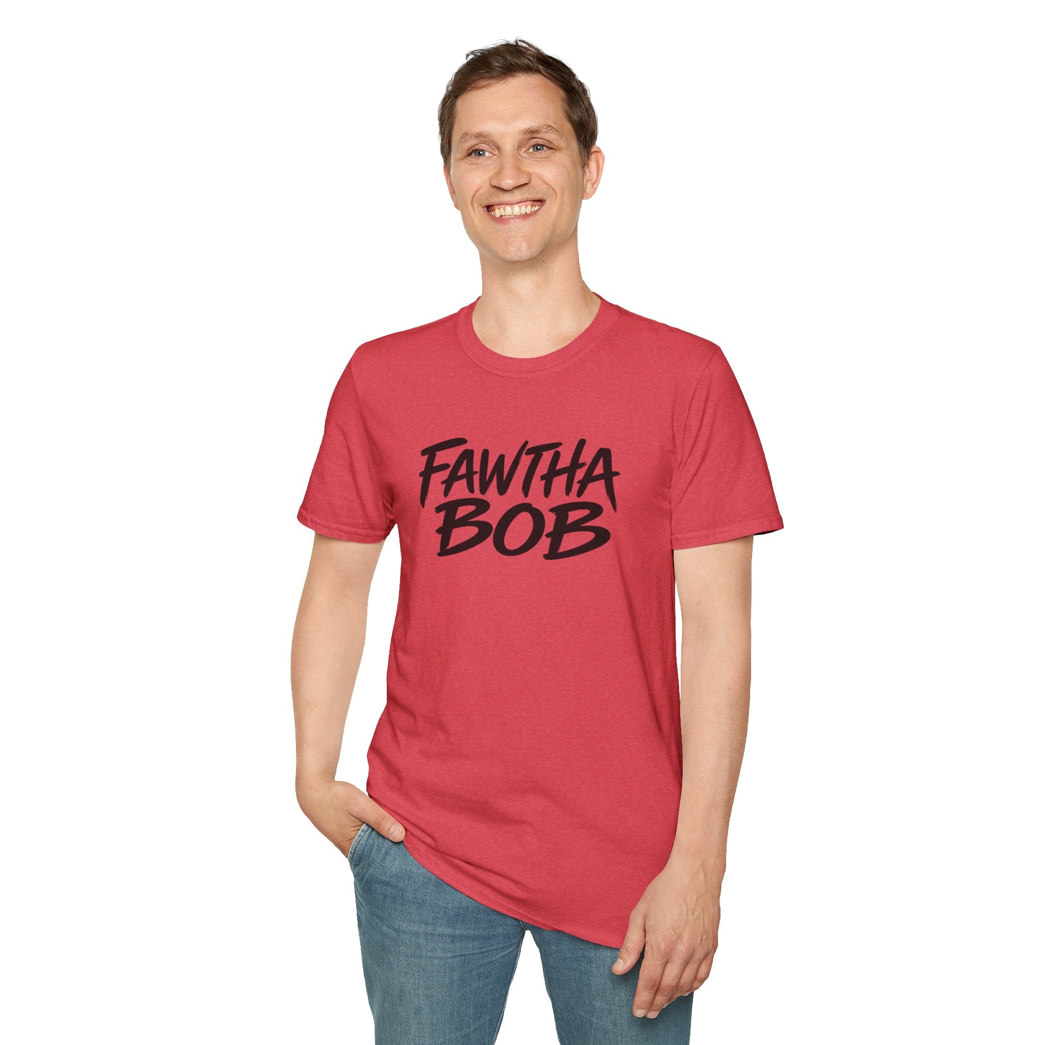 Fawtha Bob Graphic T‑Shirt — Bold Script Casual Tee