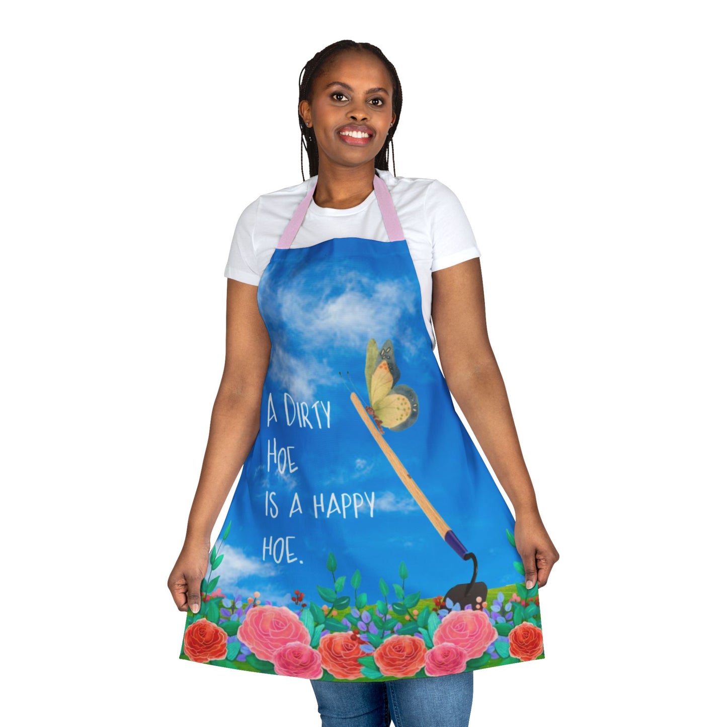 A dirty hoe is a happy hoe - Apron, 5-Color Straps (AOP)