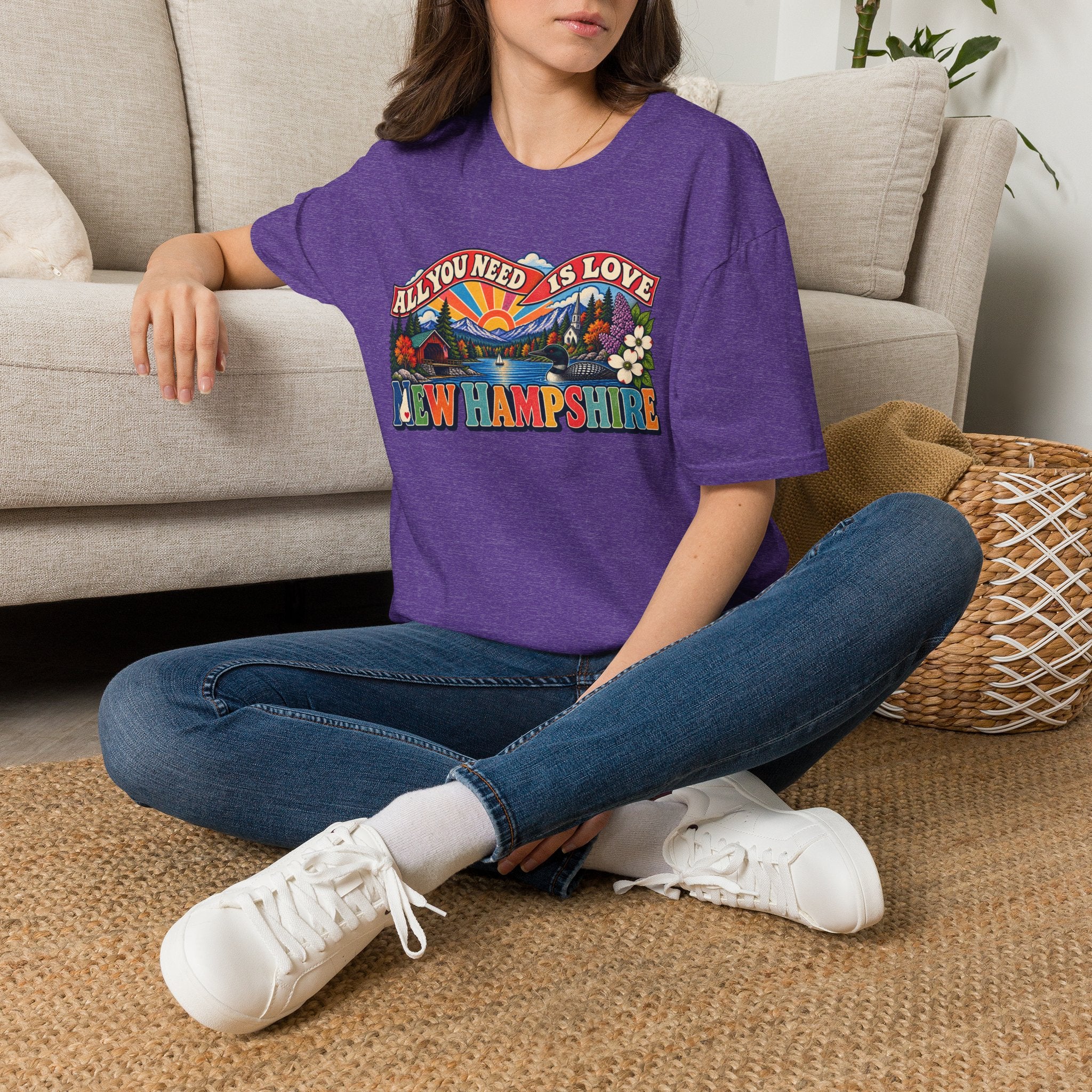 New Hampshire Retro 'All You Need Is Love' T-Shirt