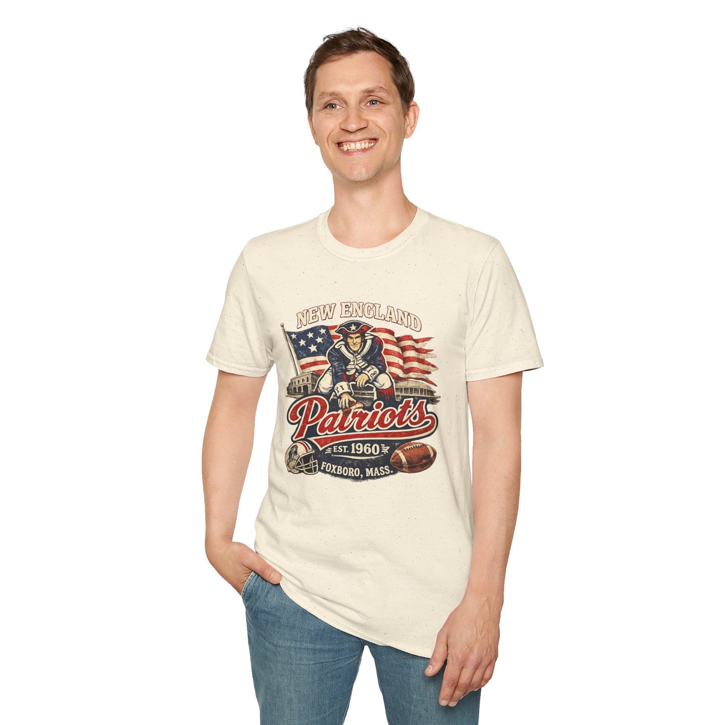 Patriots Vintage Football T-Shirt — New England, Foxboro Est. 1960