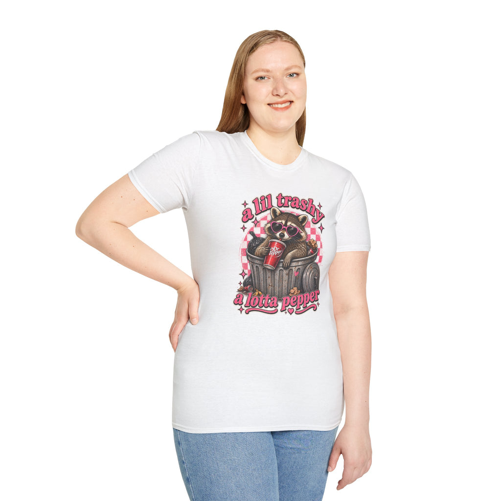 A Lil Trashy, A Lotta Pepper Raccoon Tee 🦝🥤
