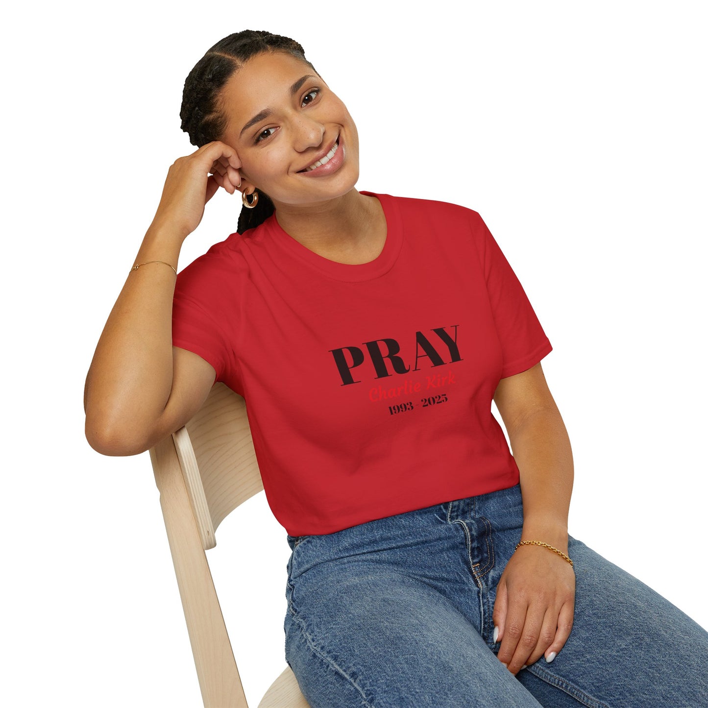 Unisex T-Shirt Charlie Kirk Remembrance Pray Shirt