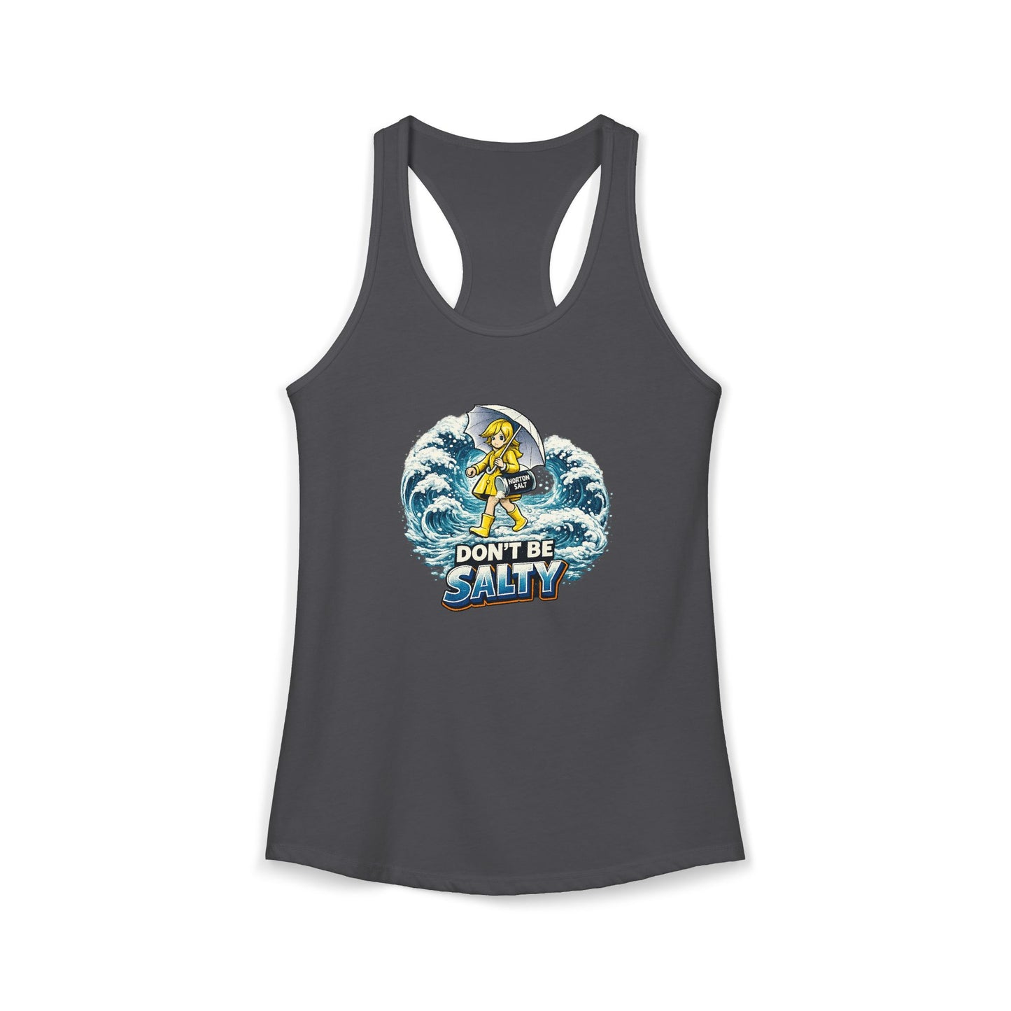 Don’t Be Salty Racerback Tank — Women's Beachy Summer Workout Top
