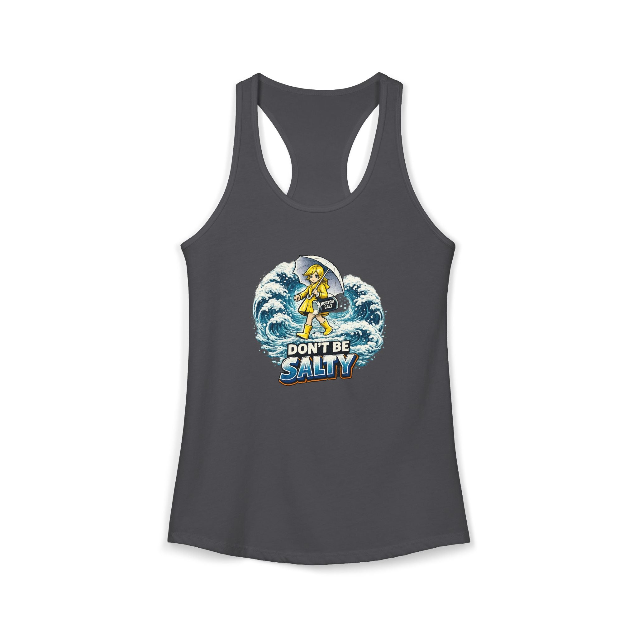 Don’t Be Salty Racerback Tank — Women's Beachy Summer Workout Top