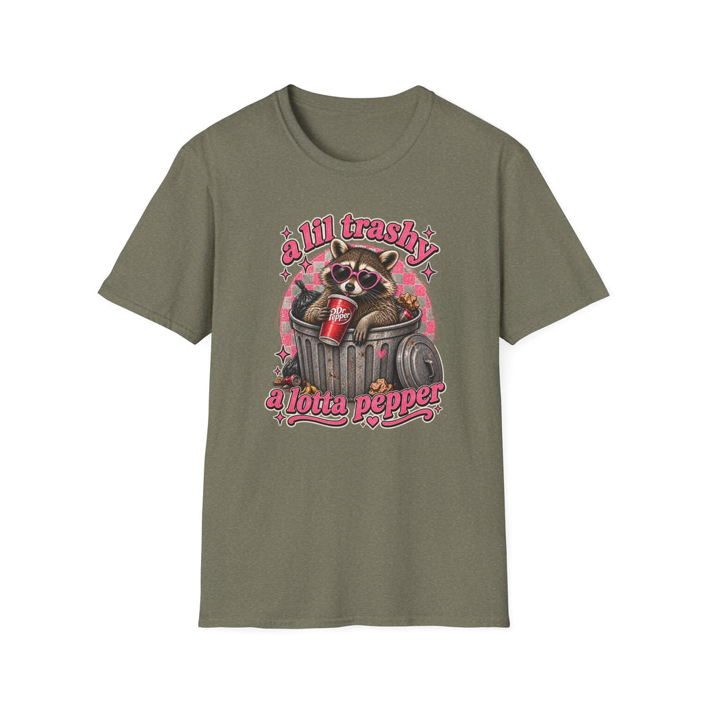 A Lil Trashy, A Lotta Pepper Raccoon Tee 🦝🥤