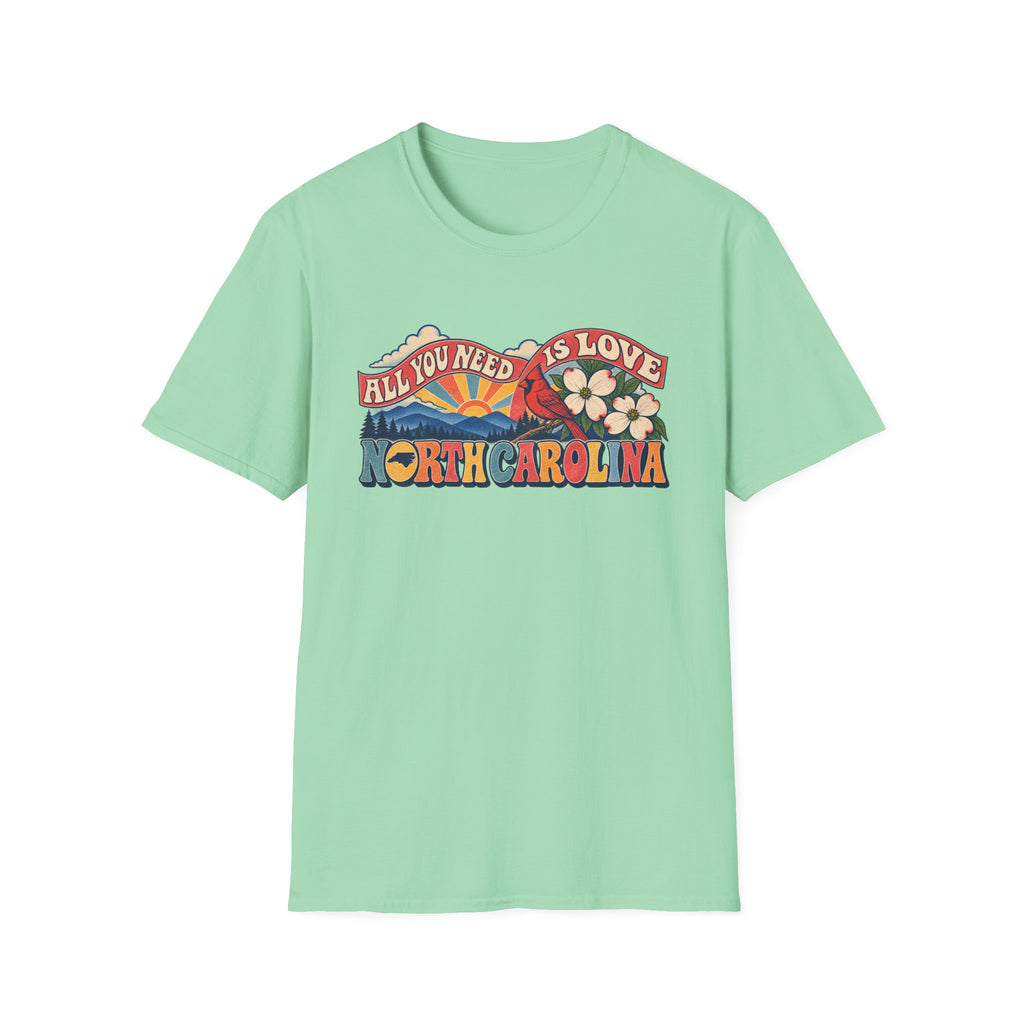 North Carolina Retro 'All You Need Is Love' T-Shirt