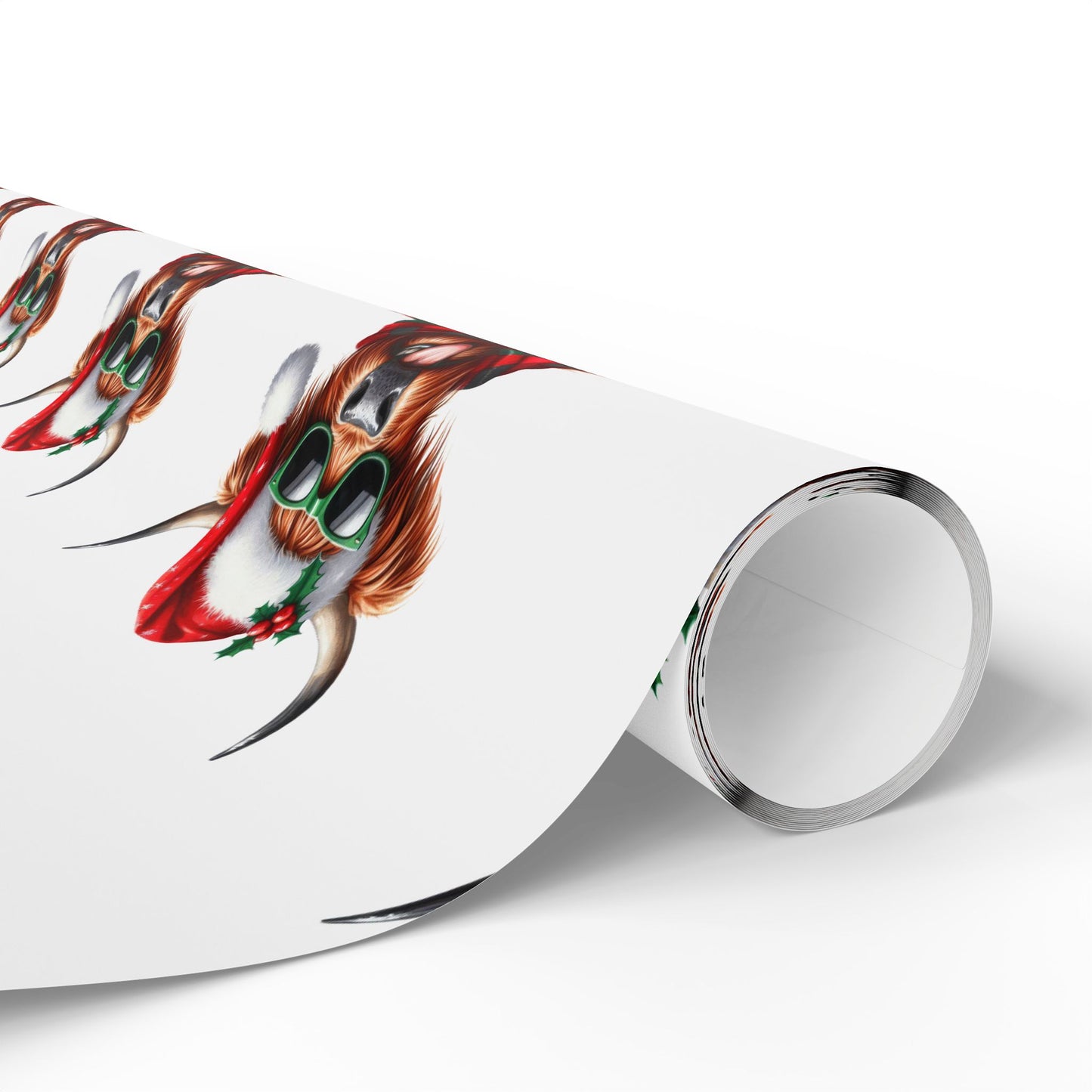 Mooey Christmas Highland Cow Wrapping Paper