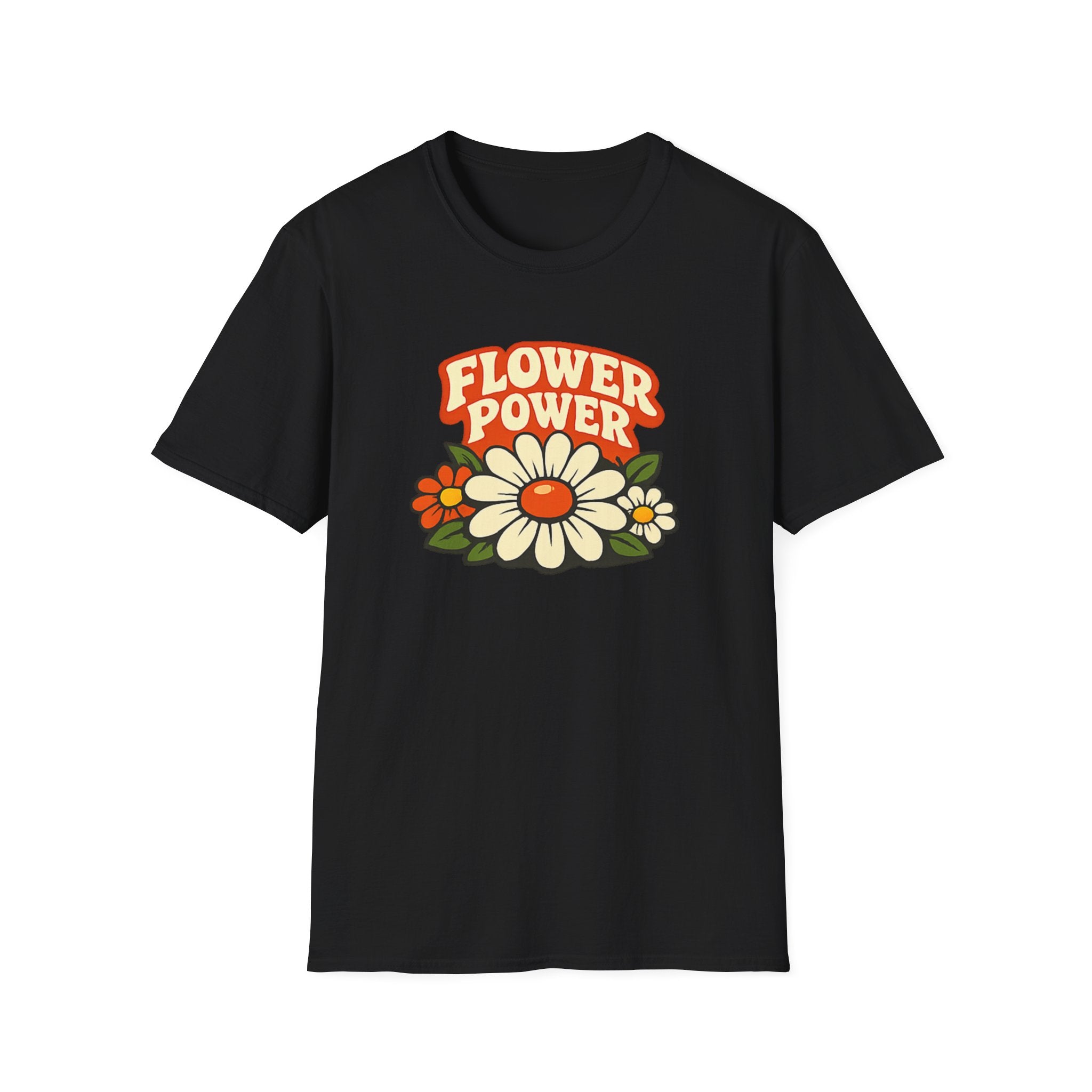 Retro Flower Power Graphic T-Shirt — Vintage 60s Floral Vibe