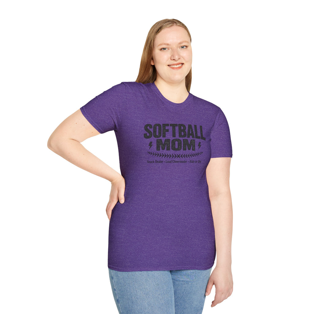 Softball Mom T-Shirt – Proud Softball Mom Tee (Coach, Team Mom Gift)