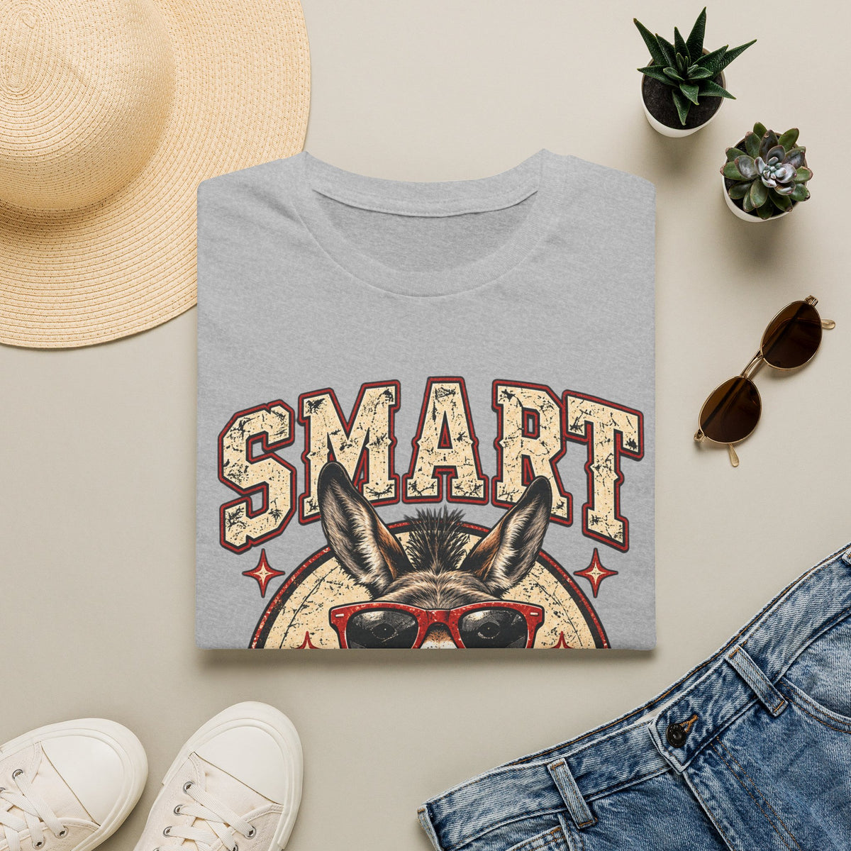 Smart Ass – Funny Donkey Vintage Graphic Tee