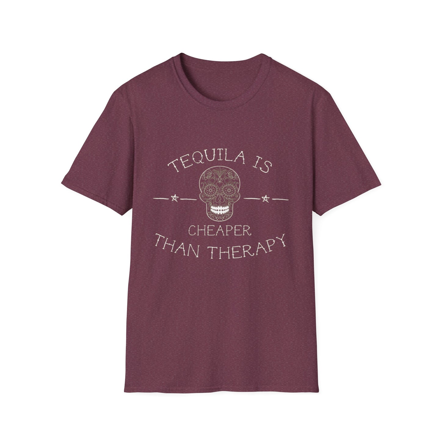 Tequila Is Cheaper Than Therapy T-Shirt | Casual Unisex Tee for Fun Occasions, Gifts for Friends, Party Wear, Summer Style