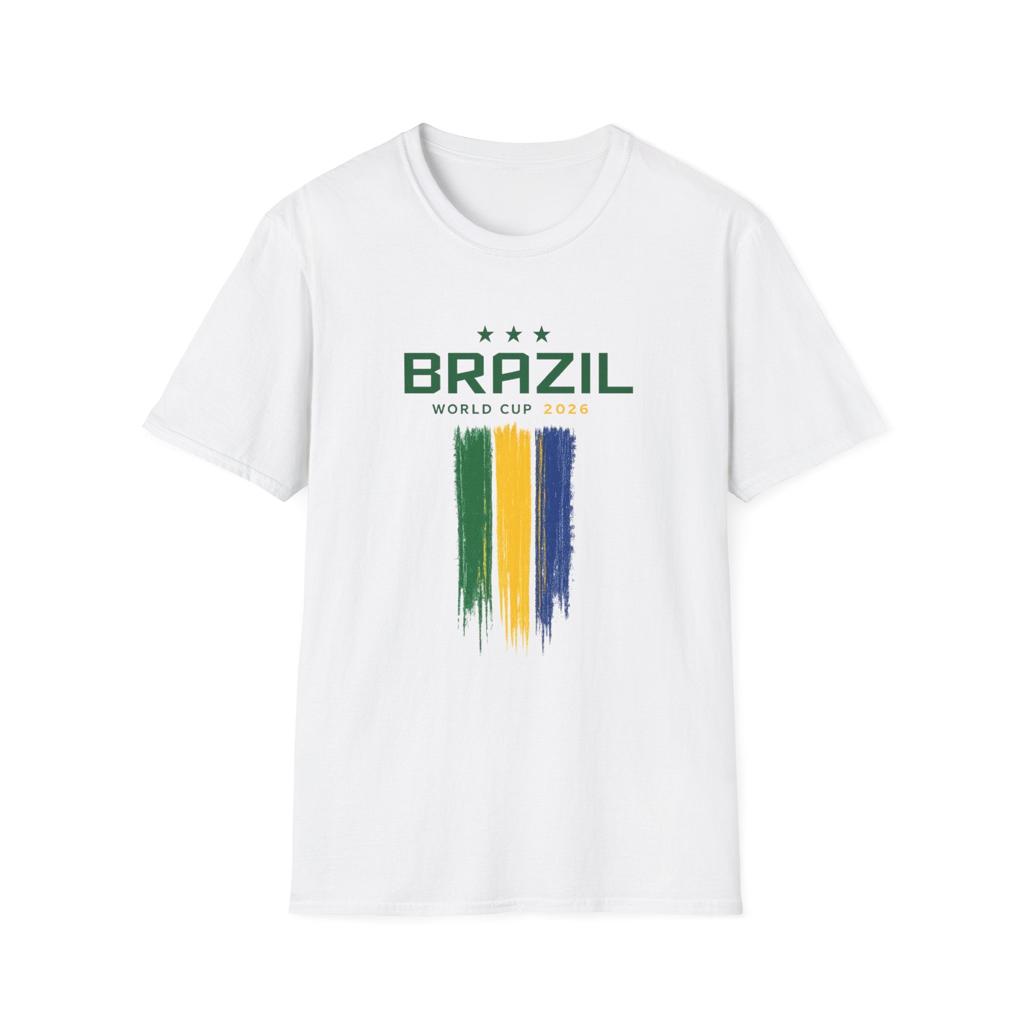 Brazil World Cup T-Shirt — Brush Stroke Flag Soccer Tee
