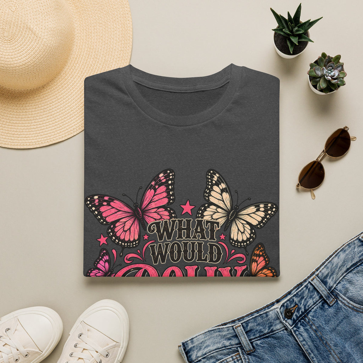 What Would Dolly Do? Butterfly Graphic Tee