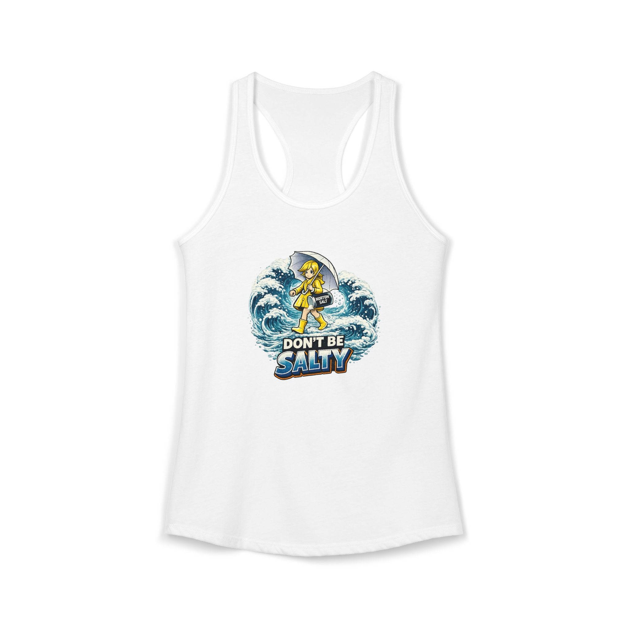 Don’t Be Salty Racerback Tank — Women's Beachy Summer Workout Top