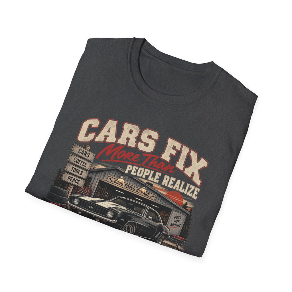 Cars Fix More Than People Realize – Vintage Muscle Car Graphic Tee