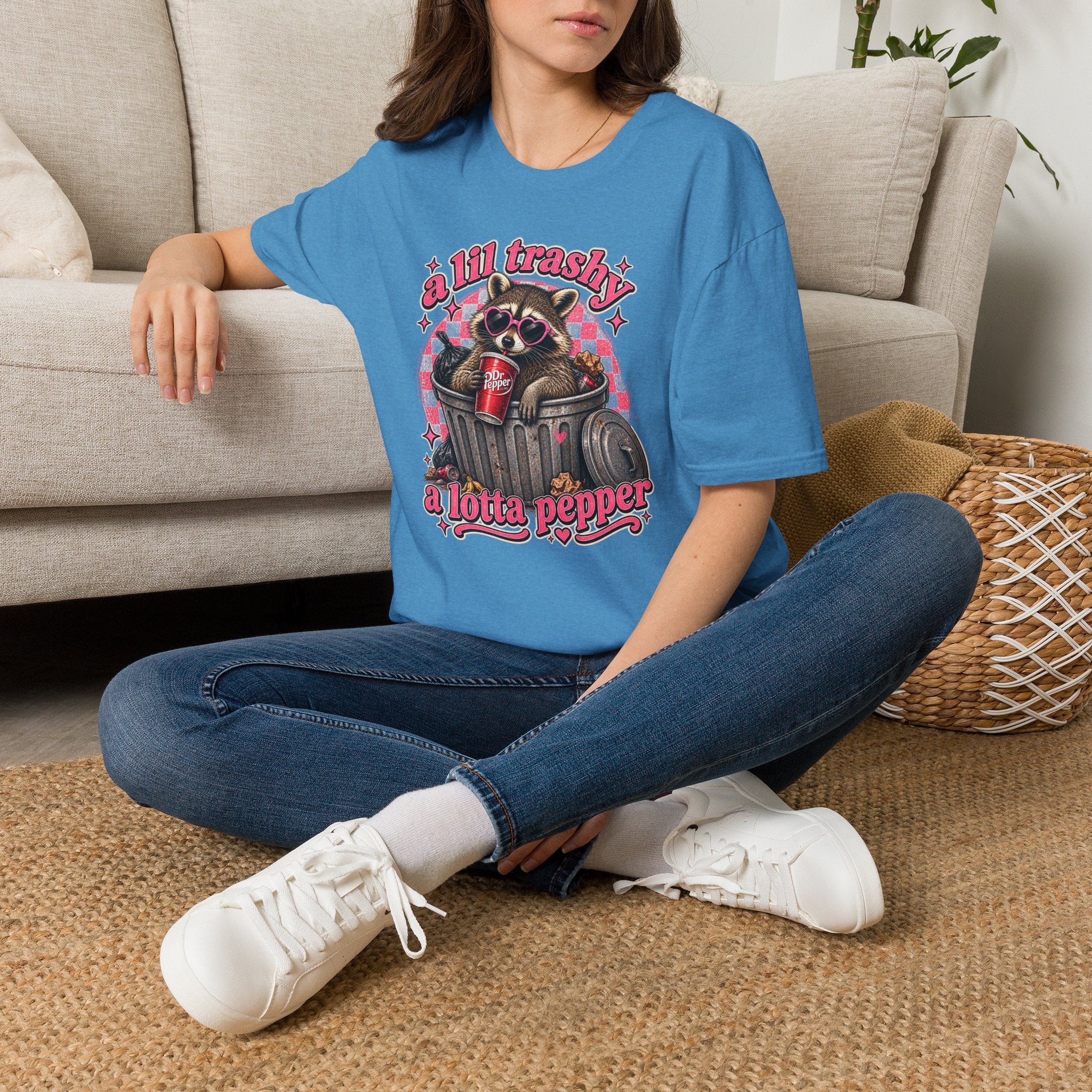 A Lil Trashy, A Lotta Pepper Raccoon Tee 🦝🥤