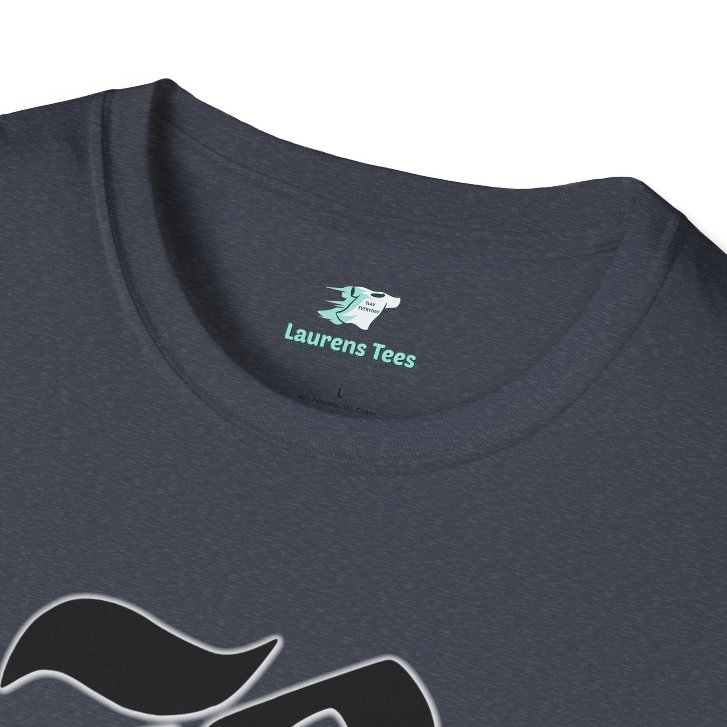 Custom one side Front or Back (RHS Baseball used as example) - Unisex Softstyle T-Shirt