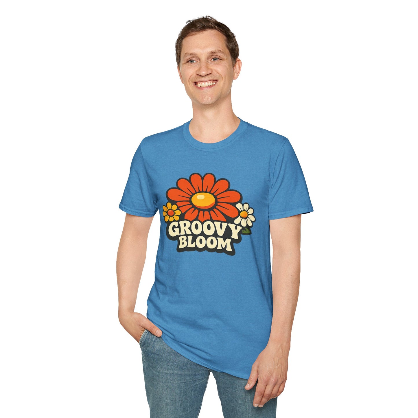 Groovy 70s Bloom T-Shirt — Retro Floral Vintage Vibe
