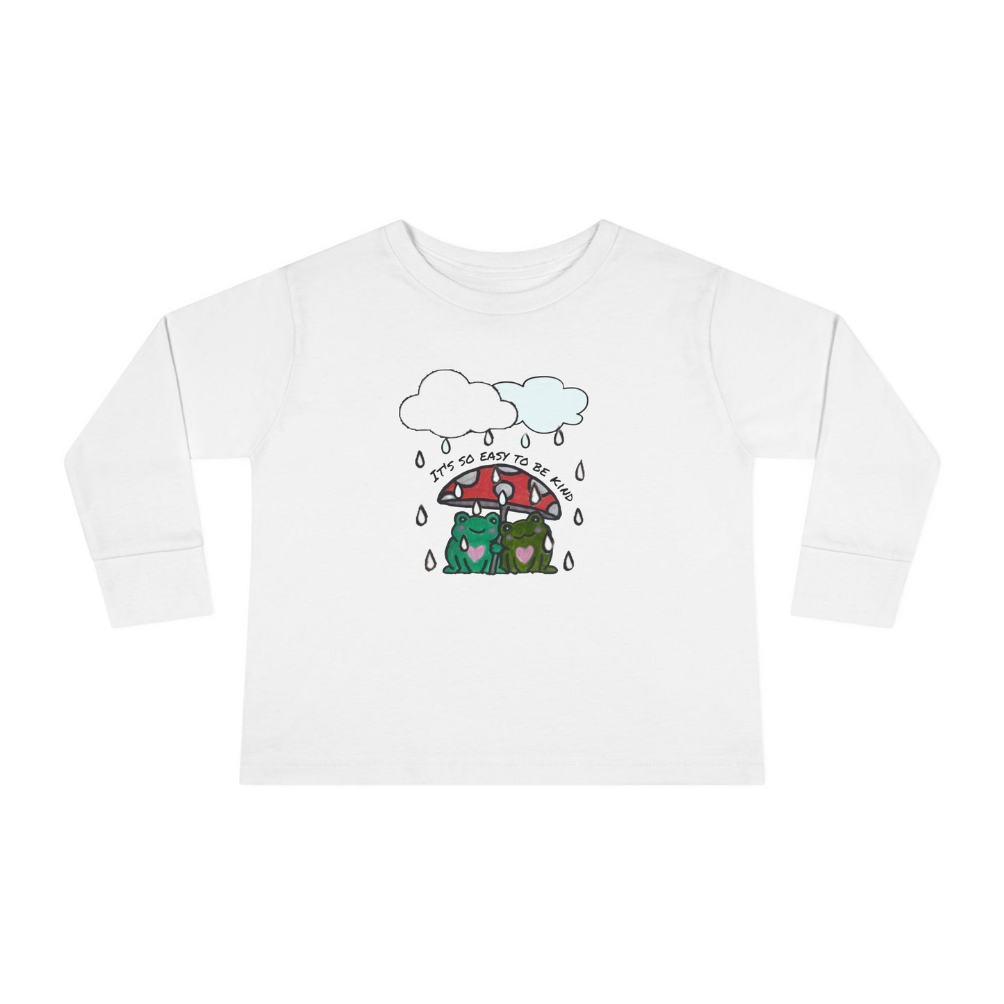 Toddler Long Sleeve Tee - Playful Rainy Day Design