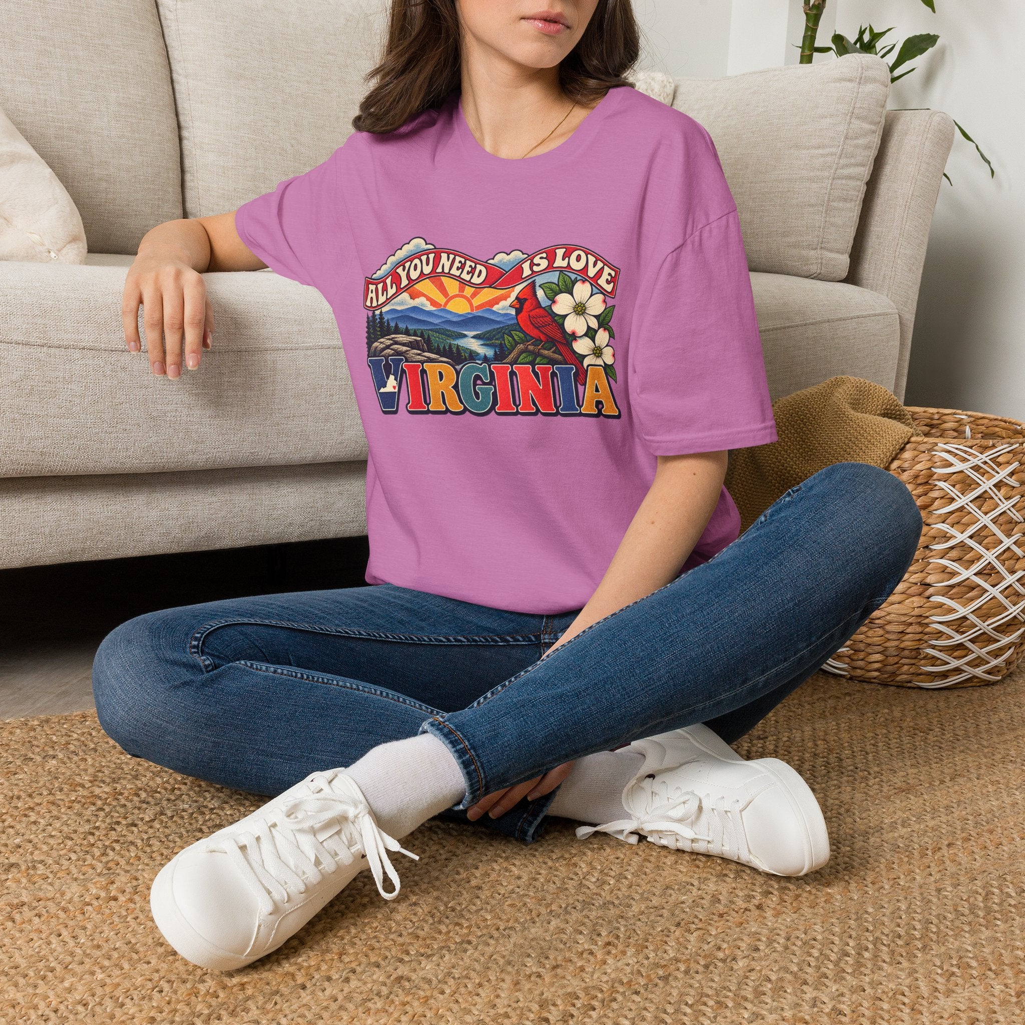 Virginia Retro 'All You Need Is Love' T-Shirt