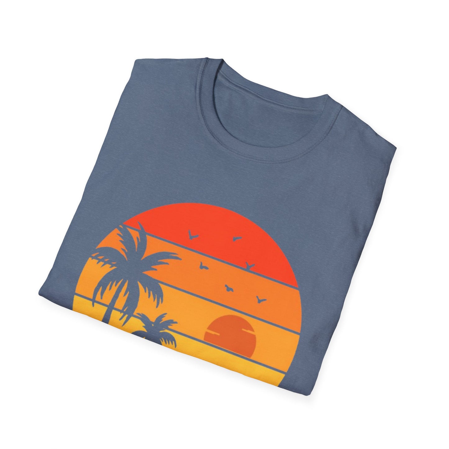 Sunset Vibe Unisex Softstyle T-Shirt - Relaxed Beachwear, Summer Vacation Tee, Gift for Him/Her, Cute Casual Top, Travel Essentials