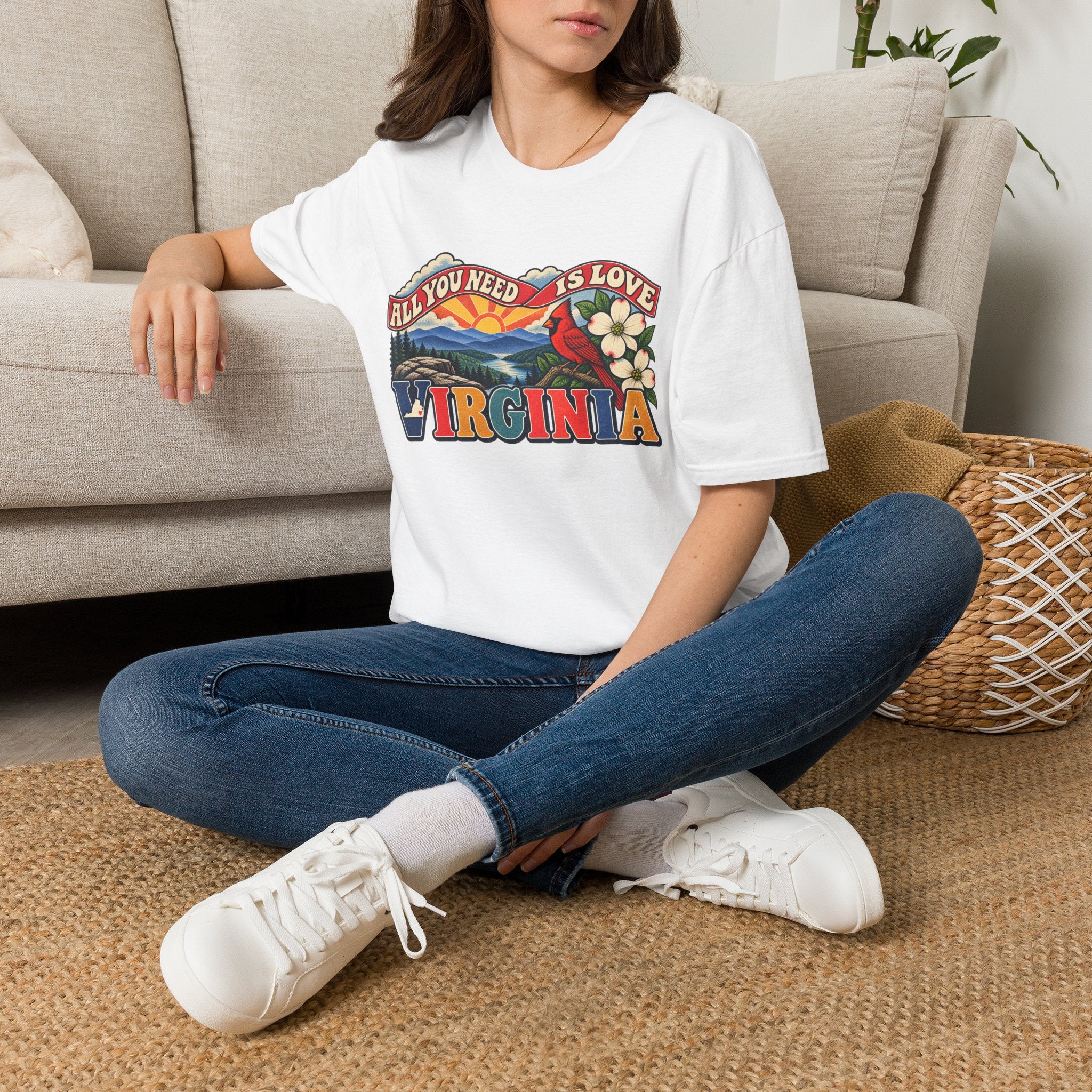 Virginia Retro 'All You Need Is Love' T-Shirt