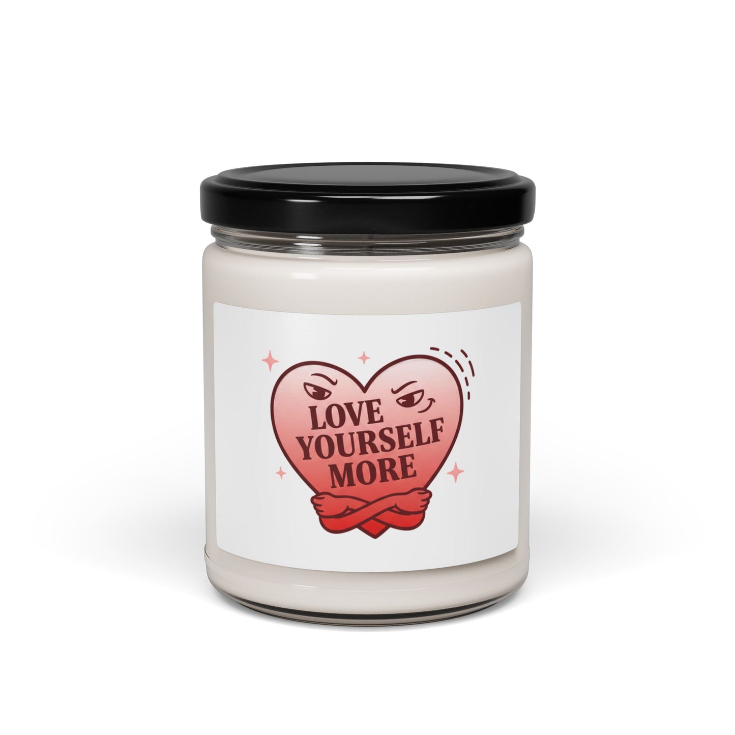 Love Yourself More Candle | Anti‑Valentine Heart, Snarky Self‑Care Soy Candle