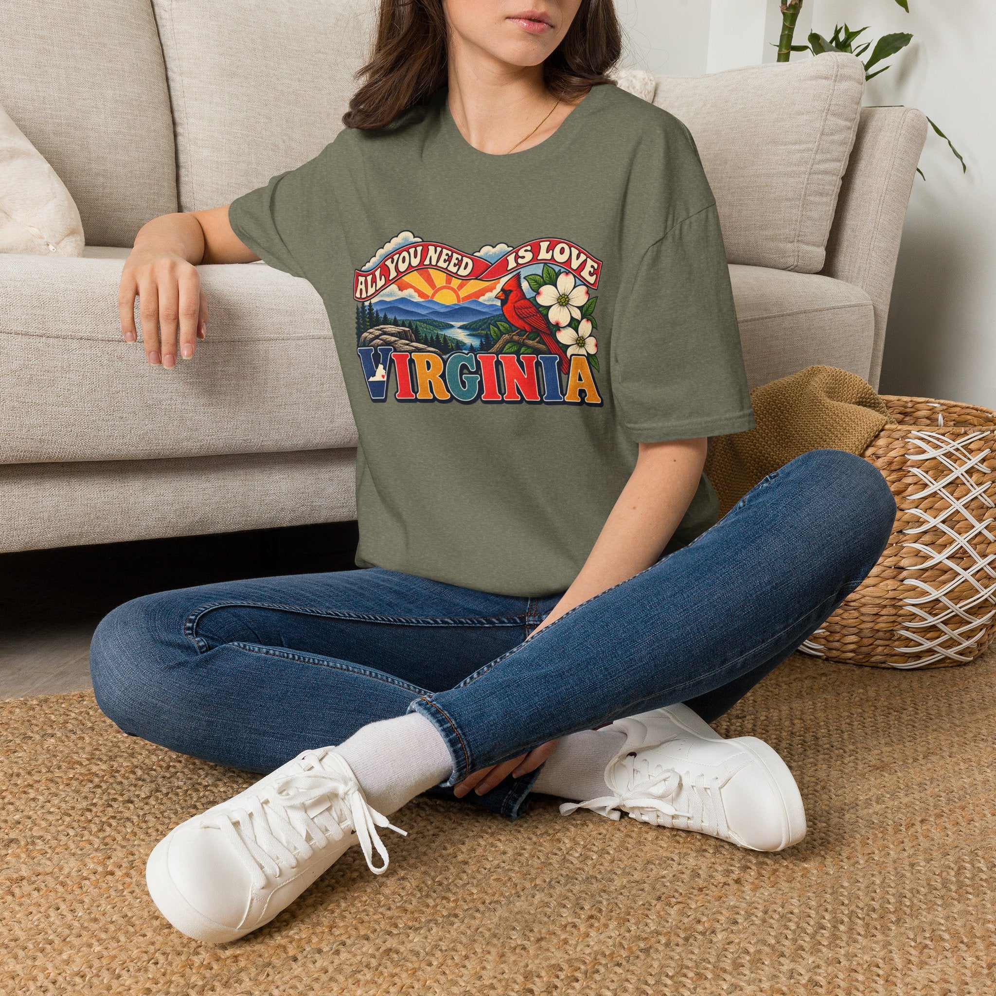 Virginia Retro 'All You Need Is Love' T-Shirt