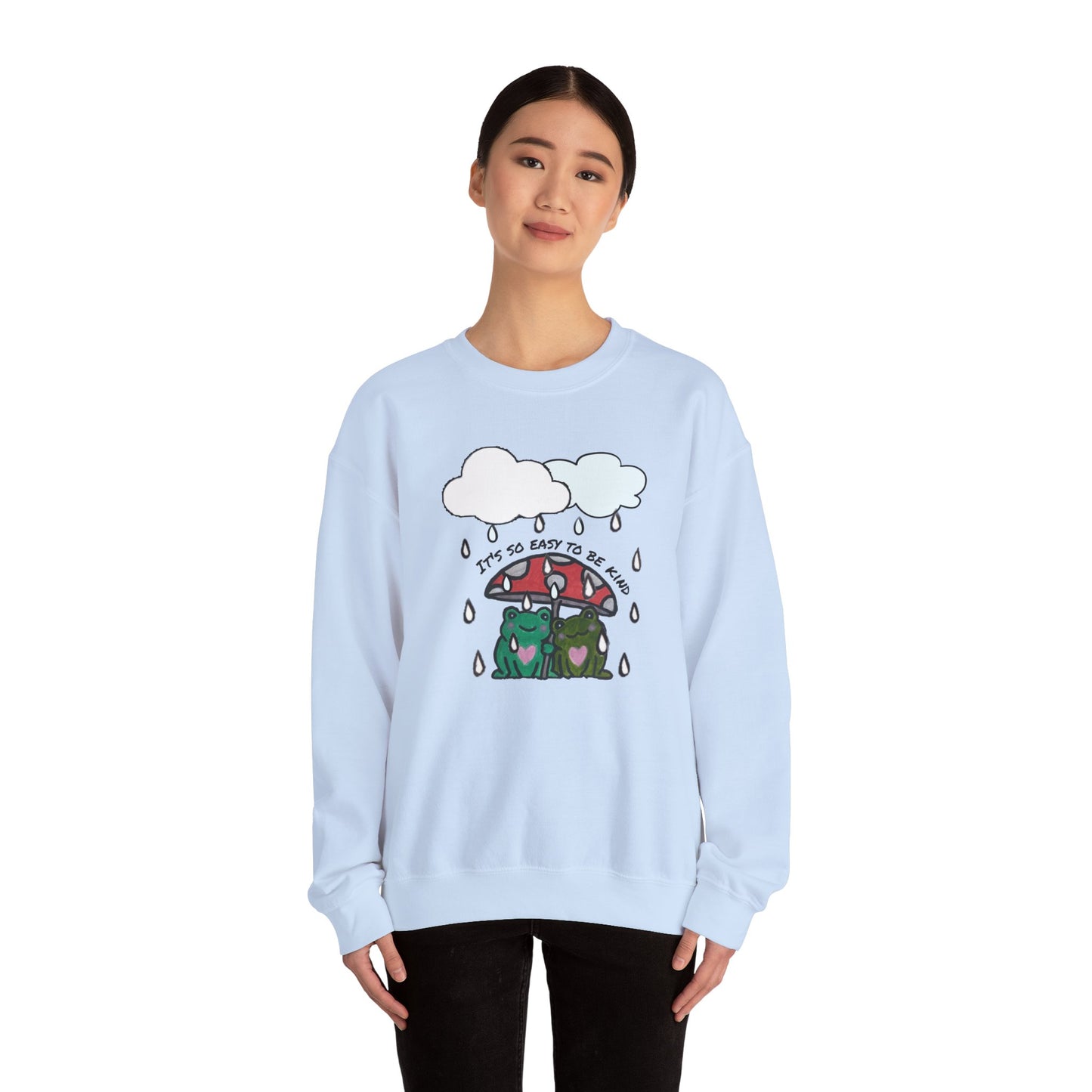 Cute Frogs Kindness Crewneck Sweatshirt - Unisex Heavy Blend