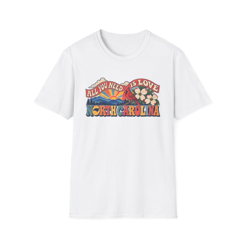 North Carolina Retro 'All You Need Is Love' T-Shirt