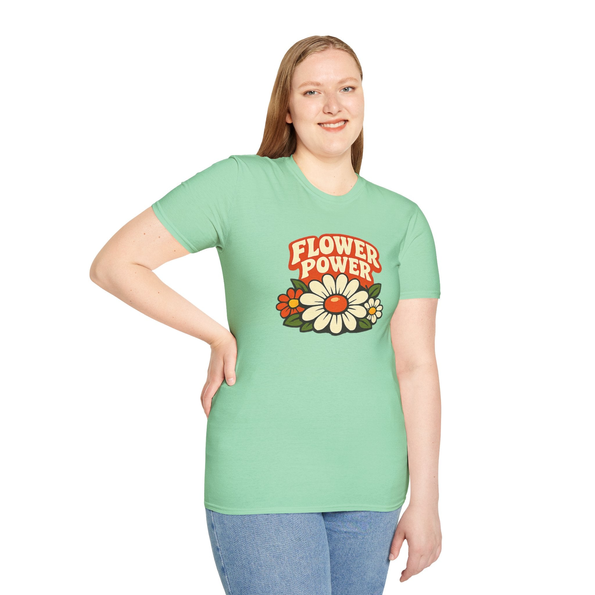 Retro Flower Power Graphic T-Shirt — Vintage 60s Floral Vibe