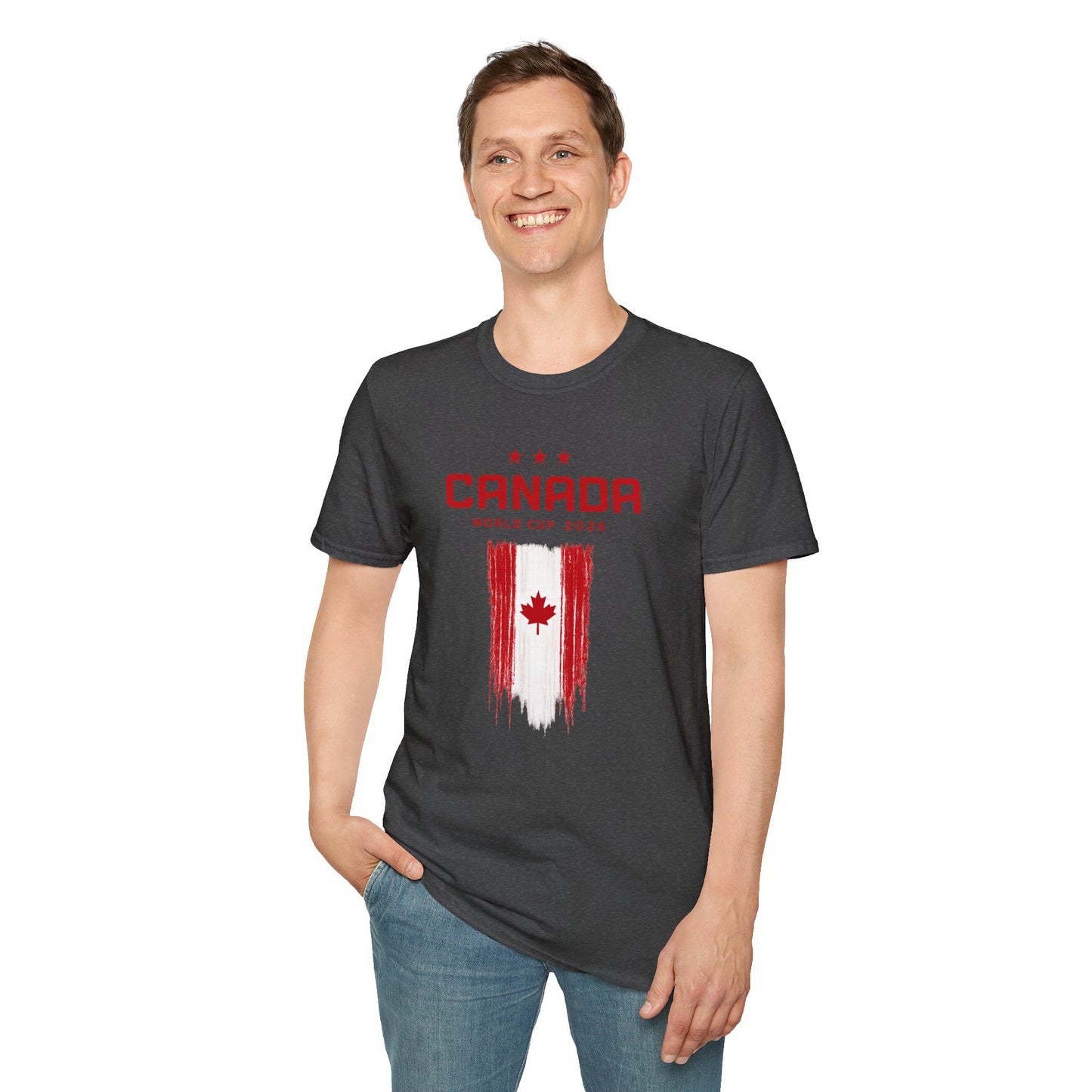 Canada World Cup 2026 T‑Shirt – Distressed Maple Flag Soccer Fan Tee