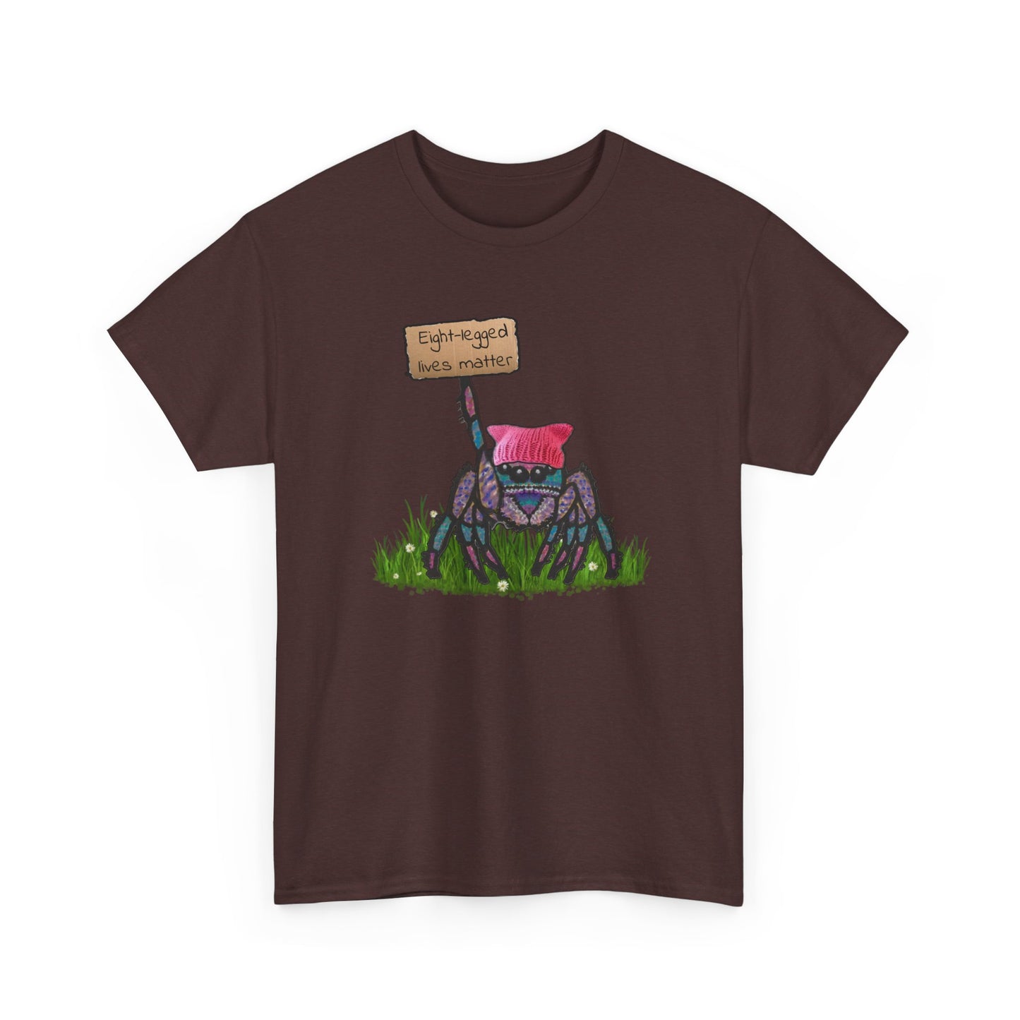 Unisex Heavy Cotton Tee - 'Eight-Legged Lives Matter' Spider Design Shirt