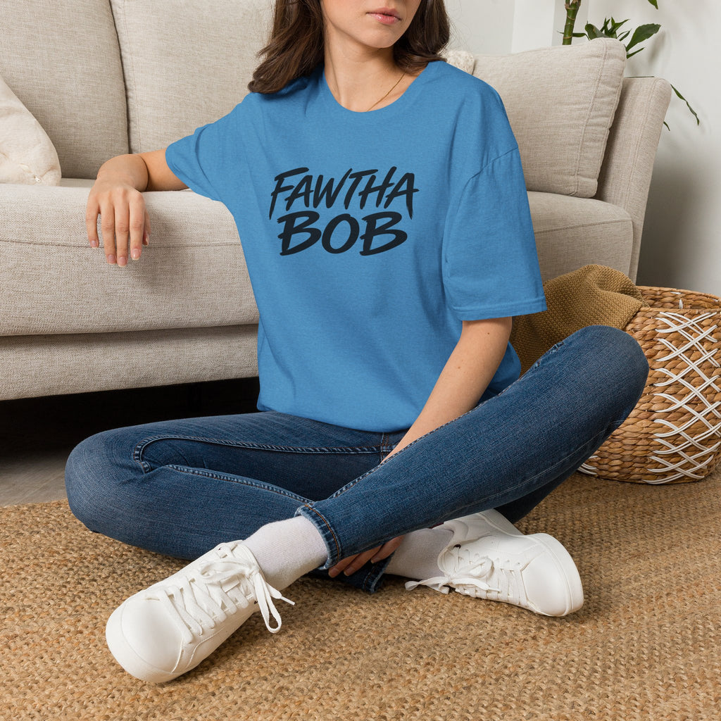 Fawtha Bob Graphic T‑Shirt — Bold Script Casual Tee