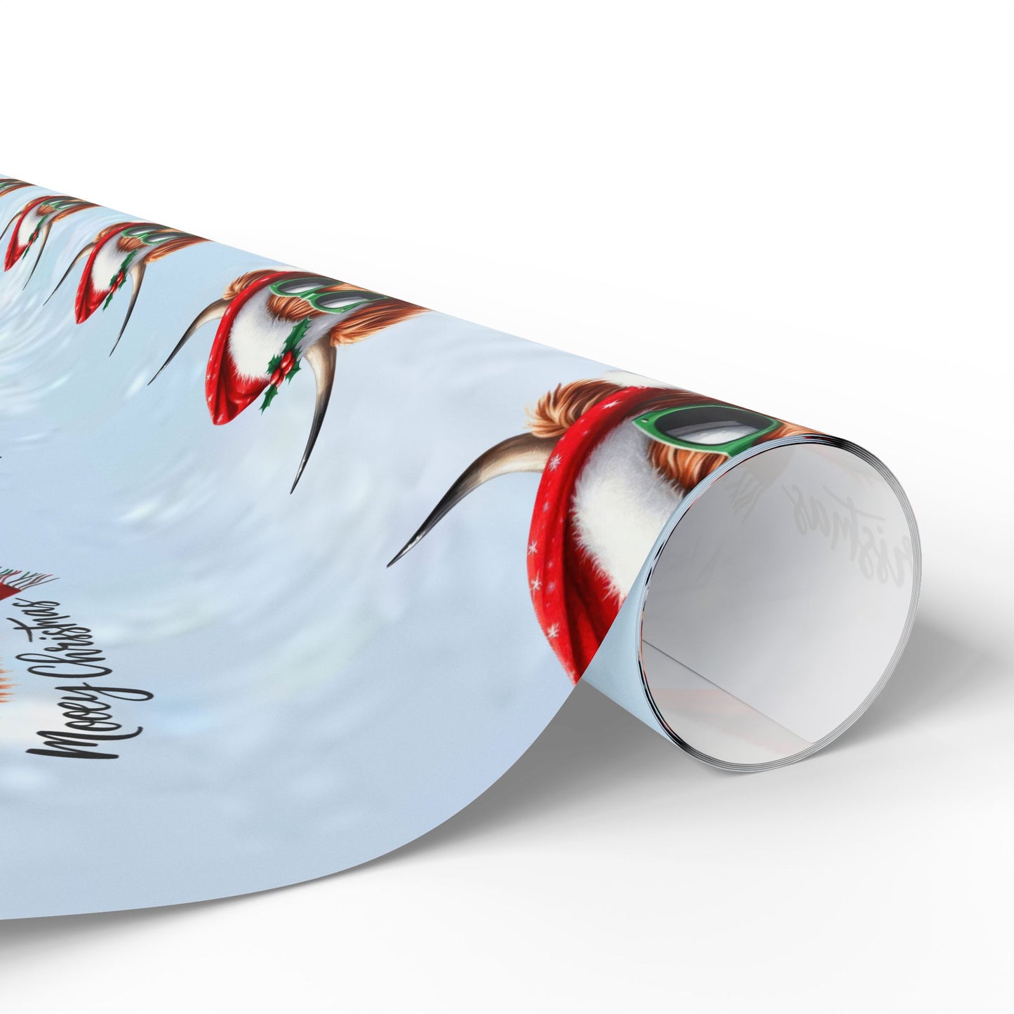 Mooey Christmas Highland Cow Wrapping Paper
