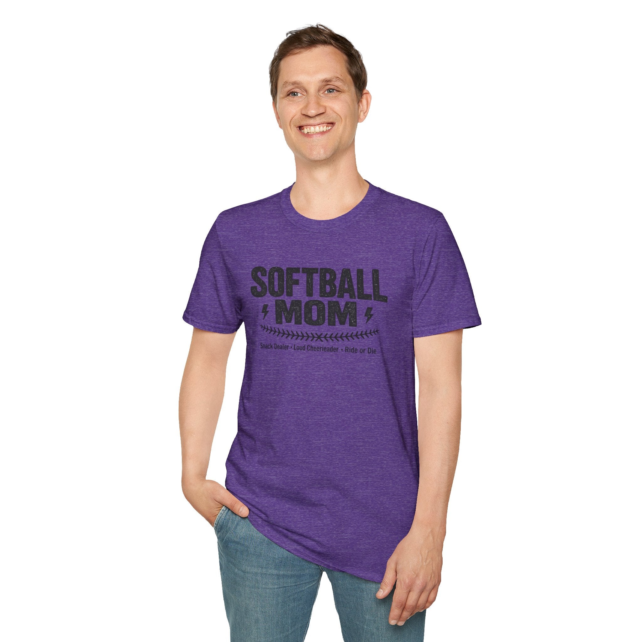 Softball Mom T-Shirt – Proud Softball Mom Tee (Coach, Team Mom Gift)