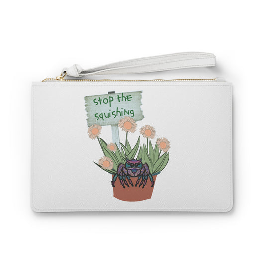 Funny Spider Clutch Bag - Stop the Squishing - Unique Accessories for Animal Lovers