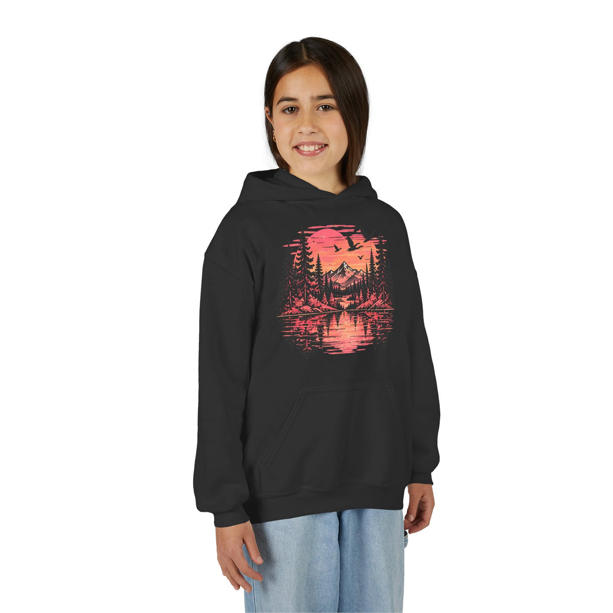 Wild Sunset Mountain Youth Hoodie