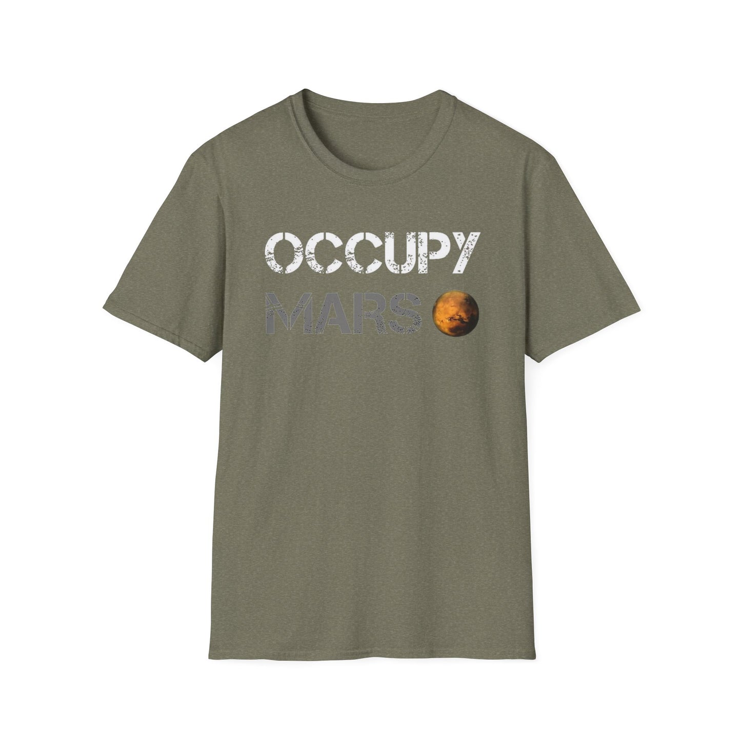Occupy Mars Unisex Softstyle T-Shirt - Space Enthusiast Tee